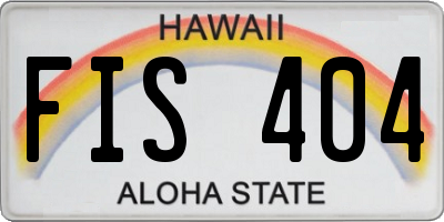 HI license plate FIS404