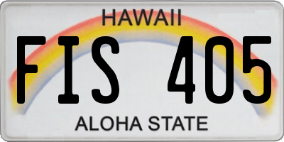 HI license plate FIS405