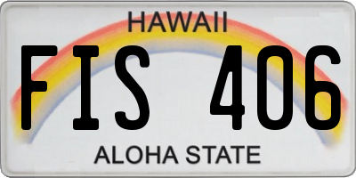 HI license plate FIS406