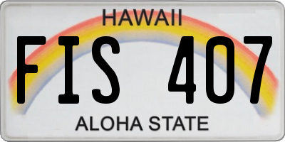 HI license plate FIS407