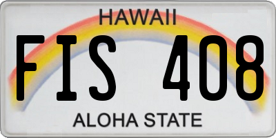 HI license plate FIS408