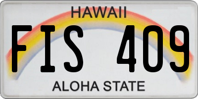 HI license plate FIS409