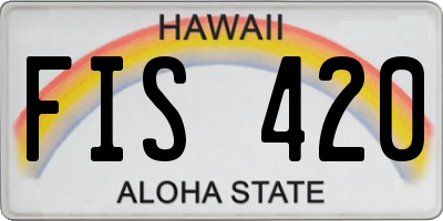 HI license plate FIS420