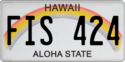HI license plate FIS424