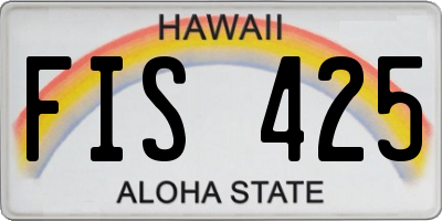 HI license plate FIS425