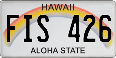 HI license plate FIS426