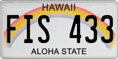 HI license plate FIS433