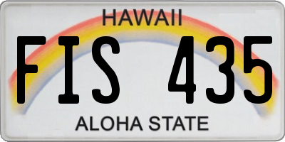 HI license plate FIS435