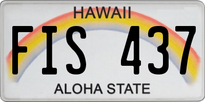 HI license plate FIS437