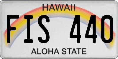 HI license plate FIS440