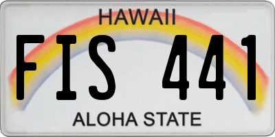 HI license plate FIS441