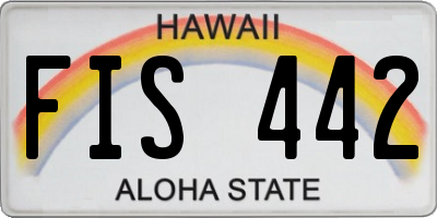 HI license plate FIS442