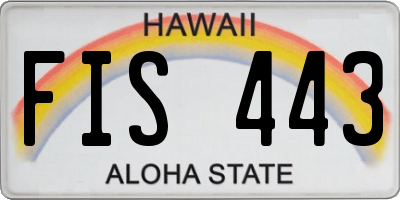 HI license plate FIS443