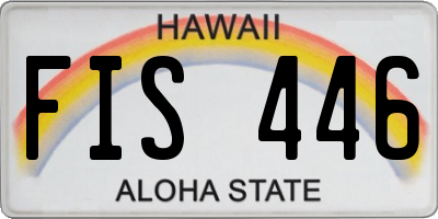 HI license plate FIS446