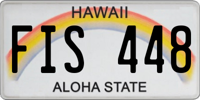HI license plate FIS448