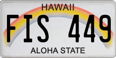 HI license plate FIS449