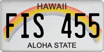 HI license plate FIS455