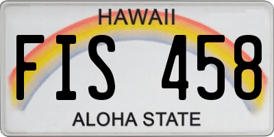 HI license plate FIS458