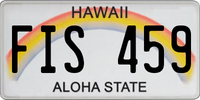 HI license plate FIS459