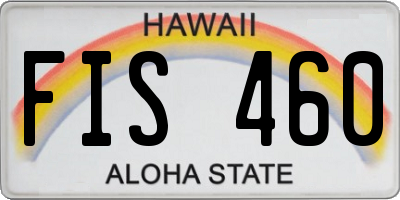 HI license plate FIS460