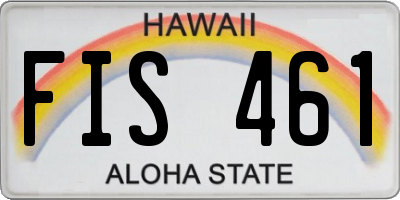 HI license plate FIS461