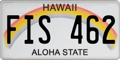 HI license plate FIS462