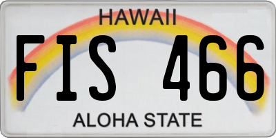 HI license plate FIS466