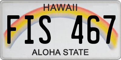 HI license plate FIS467