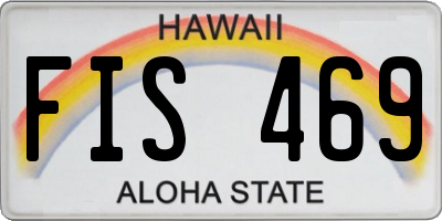 HI license plate FIS469