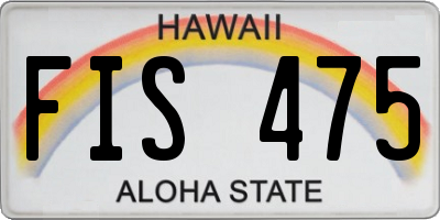 HI license plate FIS475