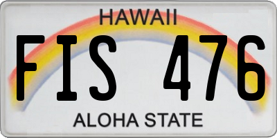 HI license plate FIS476