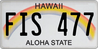 HI license plate FIS477
