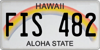 HI license plate FIS482