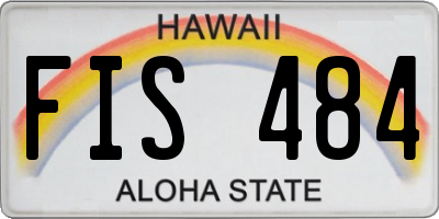 HI license plate FIS484