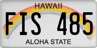 HI license plate FIS485