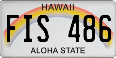 HI license plate FIS486