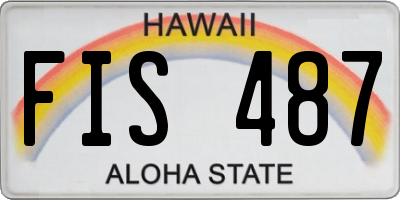HI license plate FIS487