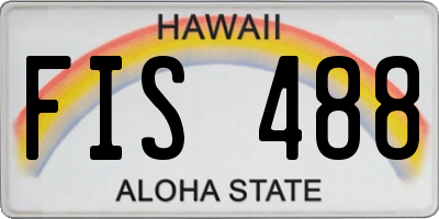 HI license plate FIS488