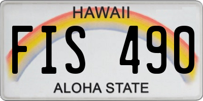 HI license plate FIS490
