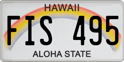 HI license plate FIS495