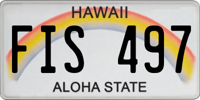 HI license plate FIS497
