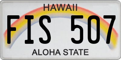 HI license plate FIS507