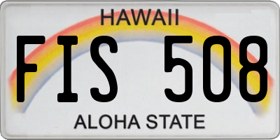 HI license plate FIS508