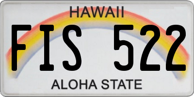 HI license plate FIS522