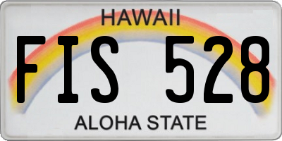 HI license plate FIS528