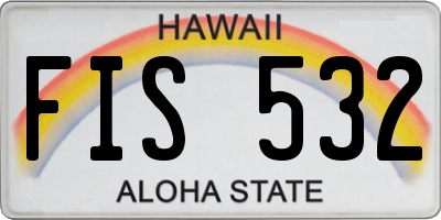 HI license plate FIS532