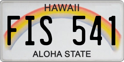 HI license plate FIS541