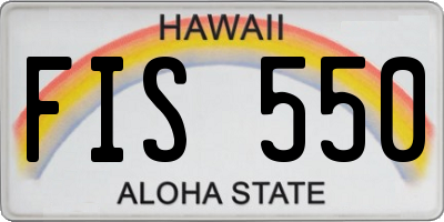 HI license plate FIS550