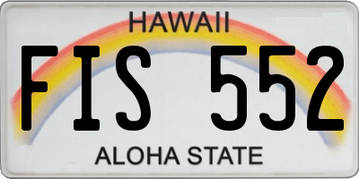 HI license plate FIS552