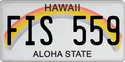 HI license plate FIS559